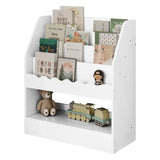 BukkitBow kinderboekenkast met 5 compartimenten, speelgoedopbergkast voor speelkamer, 70x80x30 cm, kleurrijk en functioneel.