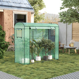 BukkitBow brede folietunnel met ronde boog, wintervast tuinkas van 200cm voor bescherming tegen kou en wind.