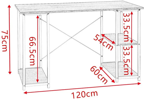 BukkitBow - Bureau - Licht Eikenhout en Stalen Structuur