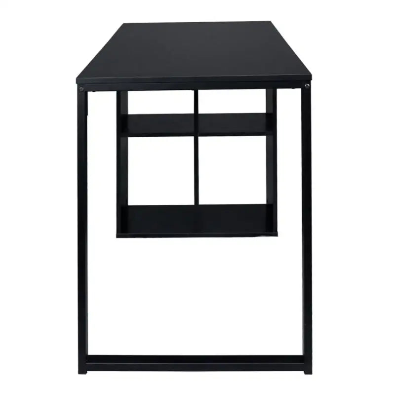 BukkitBow bureau met vakkenkast, spaanplaat tafelblad en metalen frame, 120x60cm werkstation voor thuis of kantoor