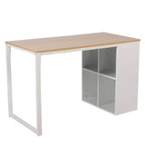BukkitBow bureau met vakkenkast, spaanplaat tafelblad en metalen frame, afmeting 120x60cm, werkstation voor thuis of kantoor