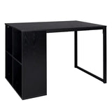 BukkitBow bureau met vakkenkast, spaanplaat tafelblad en metalen frame, 120x60cm werkstation voor thuis of kantoor