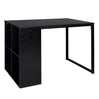 BukkitBow bureau met vakkenkast, spaanplaat tafelblad en metalen frame, 120x60cm werkstation voor thuis of kantoor