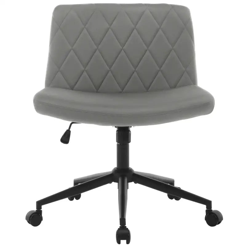 BukkitBow bureaustoel met fluwelen bekleding, metalen frame, ergonomisch ontwerp en verstelbare functies zonder armleuningen