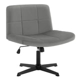 BukkitBow bureaustoel met hoogteverstelling, brede zitting en fluwelen of corduroy bekleding, comfortabel en stijlvol ontworpen.