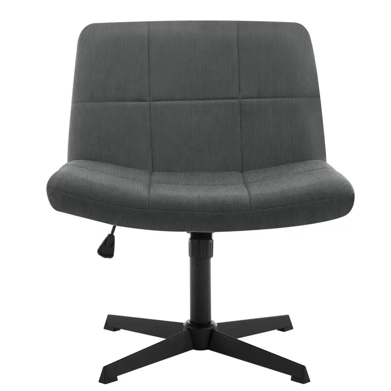 BukkitBow bureaustoel met hoogteverstelling, brede zitting en fluwelen of corduroy bekleding, comfortabel en stijlvol voor kantoor.