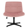 BukkitBow bureaustoel met hoogteverstelling, brede zitting, bekleed met fluweel of corduroy, comfortabele kantoorstoel