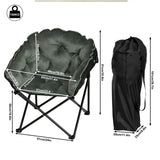 BukkitBow campingstoel met zachte fluwelen bekleding, draagbare opberghoes, maximale capaciteit van 150kg, comfortabel voor kamperen.
