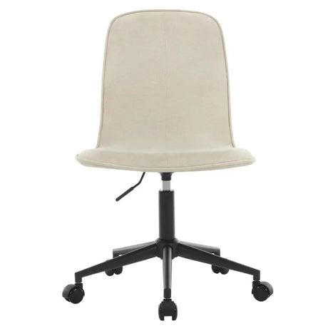 BukkitBow comfortabele bureaustoel met zachte badstof bekleding, verstelbare hoogte en ergonomisch design voor comfortabel zitten.