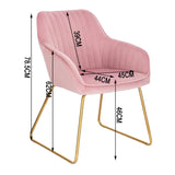 BukkitBow eetkamerstoel met fluweel of kunstleer, ergonomisch en stevig, 82,5 cm hoog, multifunctioneel en comfortabel.