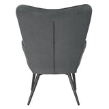 BukkitBow comfortabele fauteuil met kruk, stevige en duurzame zitmeubel in moderne stijl met afmetingen 98x43x59 cm.