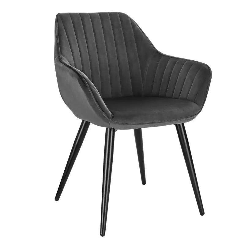 BukkitBow eetkamerstoel met stabiel metalen frame en ergonomisch ontwerp, zithoogte 48cm, comfortabele stoel voor eetkamer