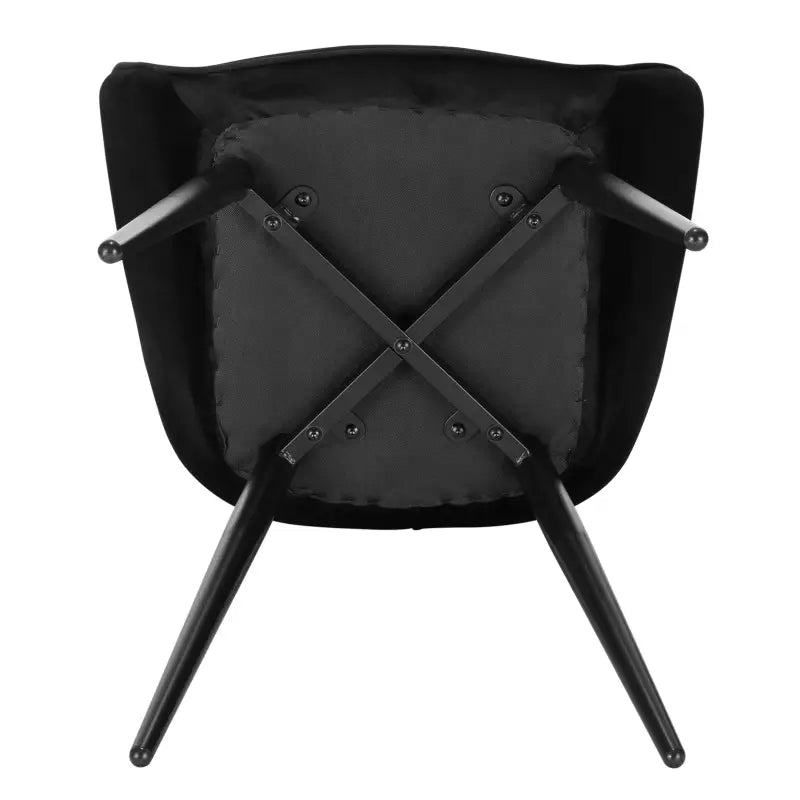 BukkitBow eetkamerstoel met stabiel metalen frame en ergonomisch ontwerp, zithoogte 48 cm, comfortabele zitervaring.