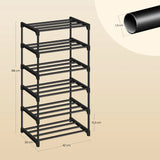 BukkitBow compact metalen schoenenrek, stapelbaar met open systeem voor overzichtelijke schoenenopslag.