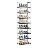 BukkitBow Compact schoenenrek met metalen buizen, stapelbaar en flexibel voor het organiseren van schoenen in huis