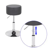 BukkitBow compacte barkruk met kunstleren zitting, verchroomd stalen frame, ergonomisch en verstelbaar, tot 100 kg draagvermogen