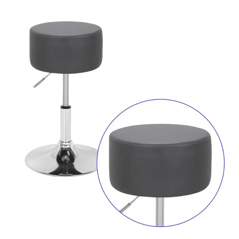 BukkitBow compacte barkruk met kunstlederen zitting, verchroomd stalen frame, ergonomisch en verstelbaar, max 100 kg draagkracht
