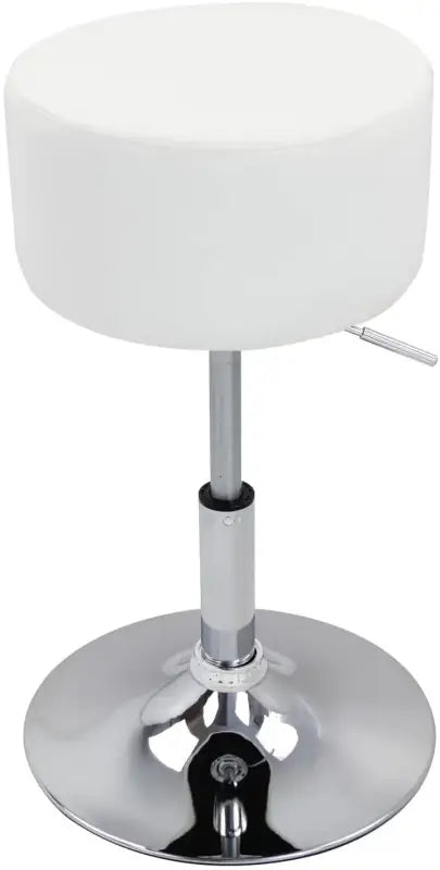 BukkitBow compacte barkruk met kunstlederen zitting, verchroomd stalen onderstel, ergonomisch en verstelbaar, max 100 kg.