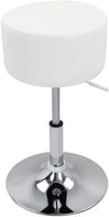 BukkitBow compacte barkruk met kunstlederen zitting, verchroomd stalen onderstel, ergonomisch en verstelbaar, max 100 kg.
