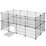 BukkitBow compacte knaagdierenren met 2 lagen, stevige panelen en ventilatie, afmetingen 142x71x71cm, geschikt voor kleine dieren.
