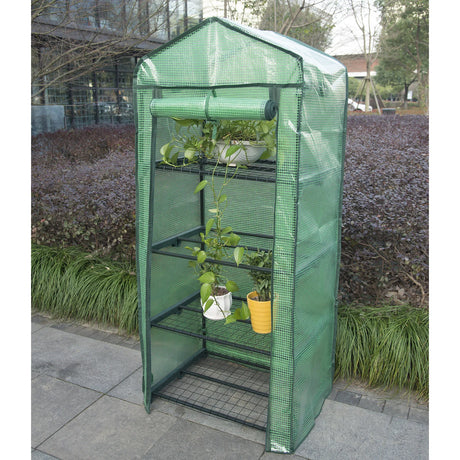 BukkitBow compacte foliekas met 4 niveaus, UV-bestendig en windvast, geschikt voor tuinplanten en gewassen.