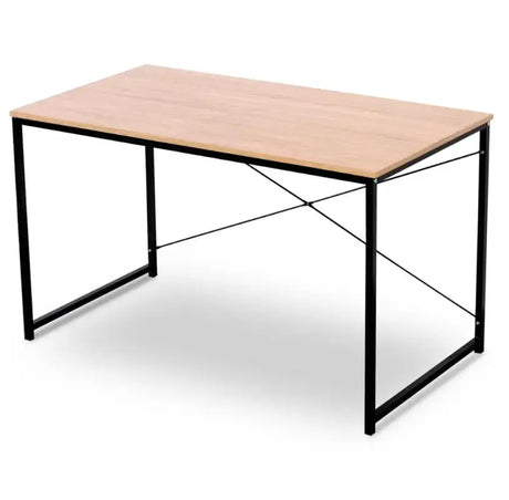 BukkitBow computertafel bureau van spaanplaat en metaal, 120x60x70cm, geschikt voor kantoor of thuiskantoor.