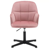 BukkitBow draaibare bureaustoel met velvet fluwelen bekleding en metalen onderstel, ergonomisch ontworpen voor comfortabel werken