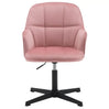 BukkitBow draaibare bureaustoel met velvet fluwelen bekleding en metalen onderstel, ergonomisch ontworpen voor comfortabel werken