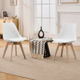 Set van 4 BukkitBow draaibare eetkamerstoelen van massief hout, comfortabel en stijlvol, perfect voor moderne eetkamers.