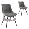Set van 2 BukkitBow draaibare velvet eetkamerstoelen met 360 graden draaibaarheid, stijlvolle en comfortabele eetkamerstoel.