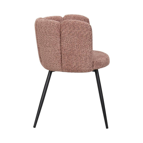 BukkitBow eetkamerstoel met bloembladontwerp, comfortabel Bureaustoel en Make-up Stoel met elegant bloemenpatroon.