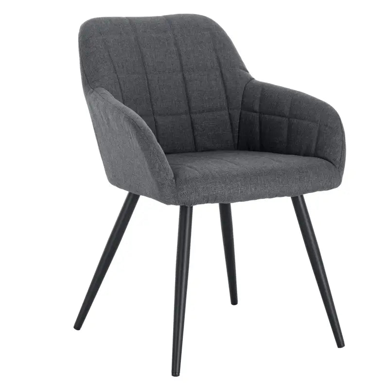 BukkitBow eetkamerstoel met leren, stoffen en linnen bekleding, ergonomisch ontwerp, stevige constructie en zithoogte 47 cm.
