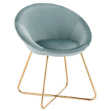 BukkitBow eetkamerstoel met fluwelen bekleding, metalen poten en ergonomische vorm, zithoogte 44 cm, stijlvolle eettafelstoel