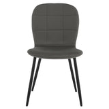 Set van 4 BukkitBow eetkamerstoelen met fluwelen zitting, metalen poten en ergonomisch ontwerp voor de keuken of eetkamer.