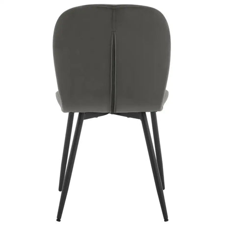 Set van 4 BukkitBow eetkamerstoelen met fluwelen zitting, metalen poten en ergonomisch ontwerp voor comfortabele keukenstoelen.