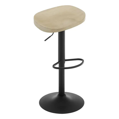 BukkitBow ergonomische barkruk met massief hout en metaal, verstelbare hoogte en draagvermogen van 150 kg, geschikt voor bar of keuken