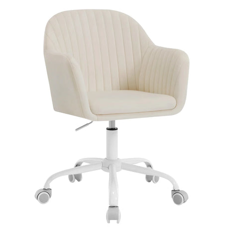 BukkitBow ergonomische bureaustoel met fluweelbekleding, hoogteverstelbaar en comfortabele zithouding, geschikt voor kantoorgebruik.
