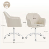 Ergonomische BukkitBow bureaustoel met fluwelen bekleding en in hoogte verstelbaar, geschikt voor comfortabel werken.