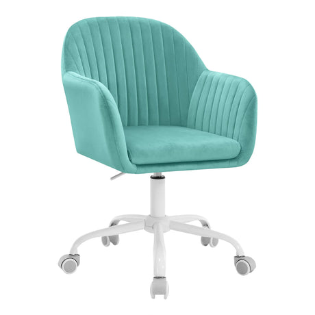 BukkitBow ergonomische bureaustoel met fluwelen bekleding en in hoogte verstelbaar, comfortabele kantoorstoel voor thuis of kantoor