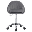 Ergonomische BukkitBow bureaustoel met wielen en kaptafelstoel design, zwart met verstelbare rugleuning en armleuningen.