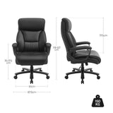 BukkitBow ergonomische bureaustoel met kunstleer, hoofdsteun en luxe afwerking, geschikt voor comfortabel werken.