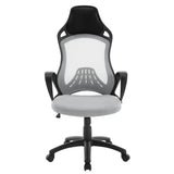 BukkitBow ergonomische bureaustoel met mesh bekleding, wipfunctie en hoofdkussen voor comfort en ondersteuning.