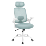 BukkitBow ergonomische bureaustoel met mesh rug, lendensteun en verstelbare armleuningen voor comfortabel werken.