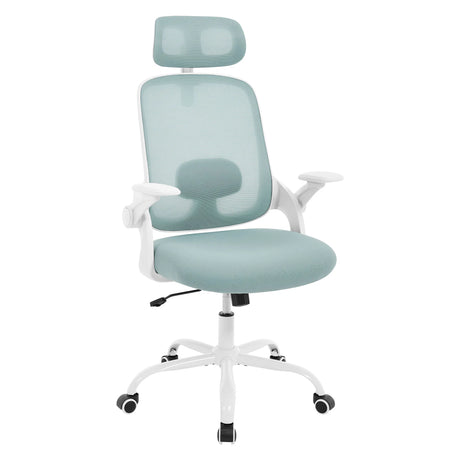 BukkitBow ergonomische bureaustoel met mesh rug, lendensteun en verstelbare armleuningen voor comfortabel werken.
