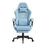 BukkitBow ergonomische gamingstoel van microvezel met voetsteun, geschikt als bureaustoel voor comfortabel werken en gamen.