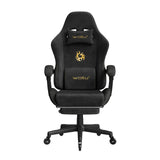 BukkitBow ergonomische gamestoel met microvezel bekleding en voetsteun, ideaal voor comfortabel gamen en werken