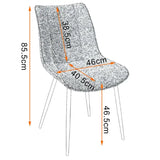 BukkitBow ergonomische eetkamerstoel met antislip, stevig frame, duurzame materialen en een hoogte van 85,5 cm.