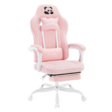 BukkitBow ergonomische gamestoel met brede zitting en voetensteun, comfortabele gaming stoel voor langdurig gebruik