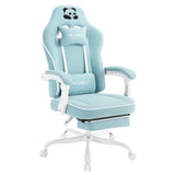 Ergonomische BukkitBow gamestoel met brede zitting en voetsteun, ideaal voor comfortabel gamen en lange sessies.
