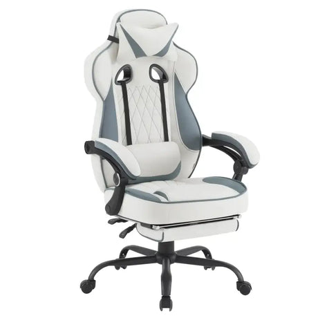 BukkitBow ergonomische gaming- en bureaustoel met kunstleder of mesh, metalen onderstel en in hoogte verstelbaar van 48-55,5 cm